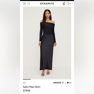 Dynamite satin maxi skirt